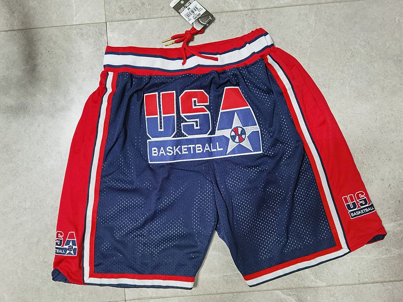 2025 Men NBA USA Shorts Blue style 2